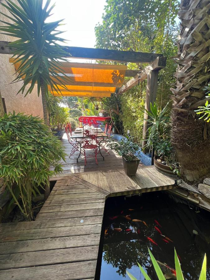 "La Villa Bali", En Bord De Mer A 5 Mn Des Plages Avec Piscine A Cascade, Grand Exterieur Unique Sur Le Theme De Bali Six-Fours-les-Plages Zewnętrze zdjęcie